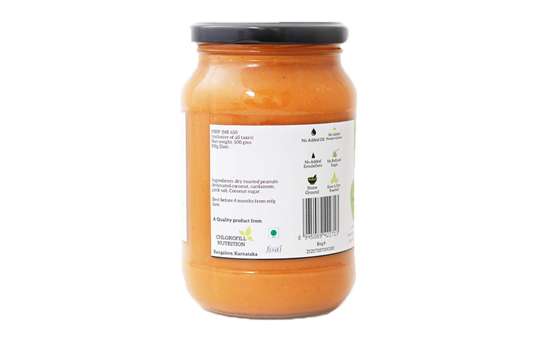 All Over Nuts Coconut Peanut Butter Creamy   Glass Jar  500 grams